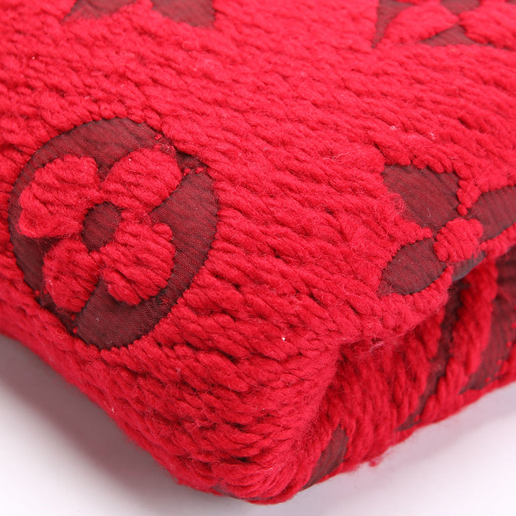 Logomania Wool/Silk Scarf Red