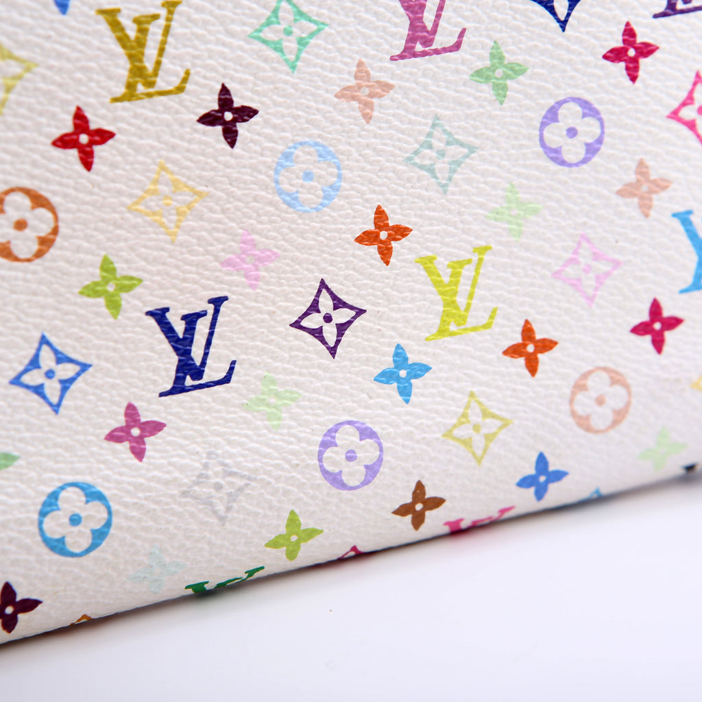 Zippy Wallet Multicolor Monogram White/Pink