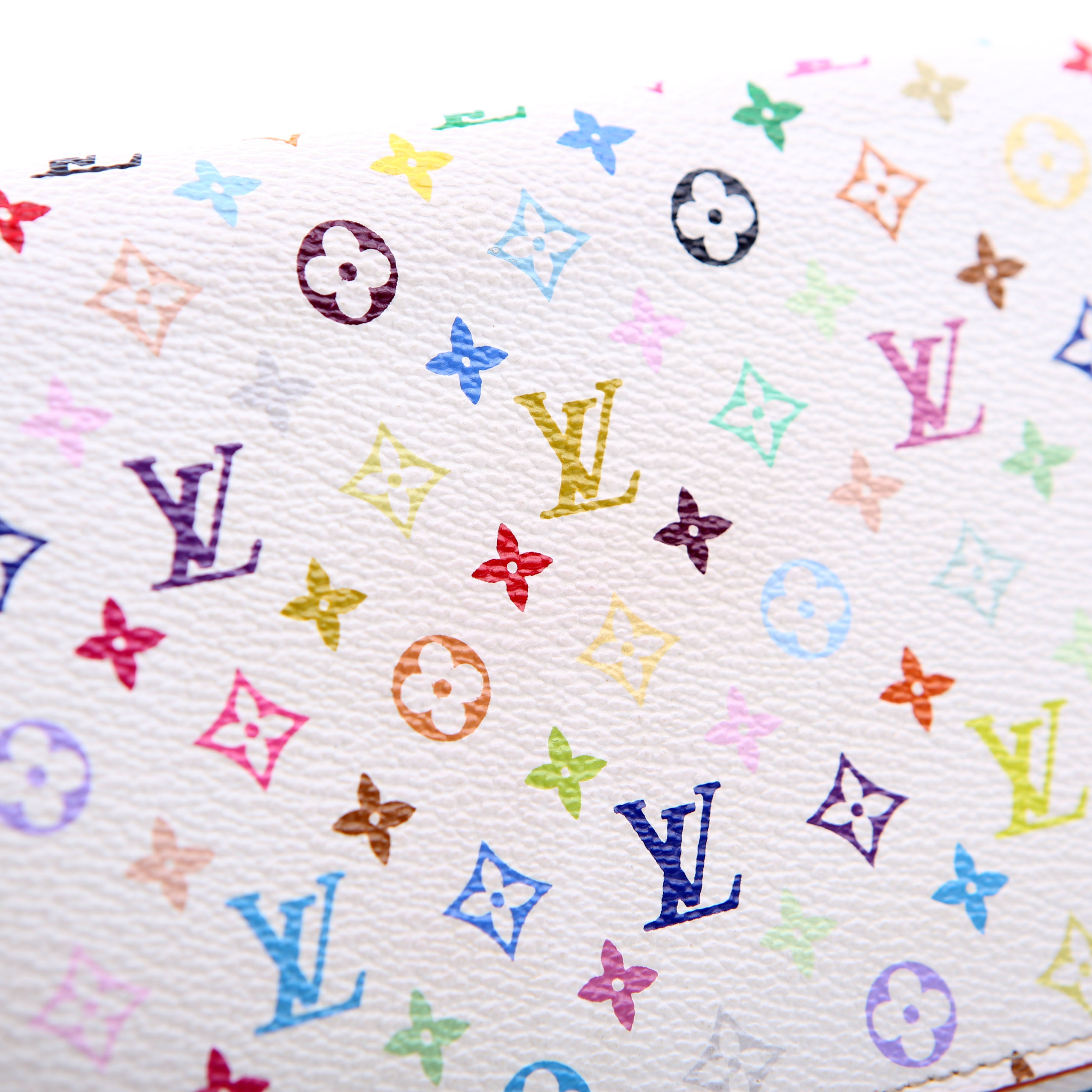 Zippy Wallet Multicolor Monogram White/Pink