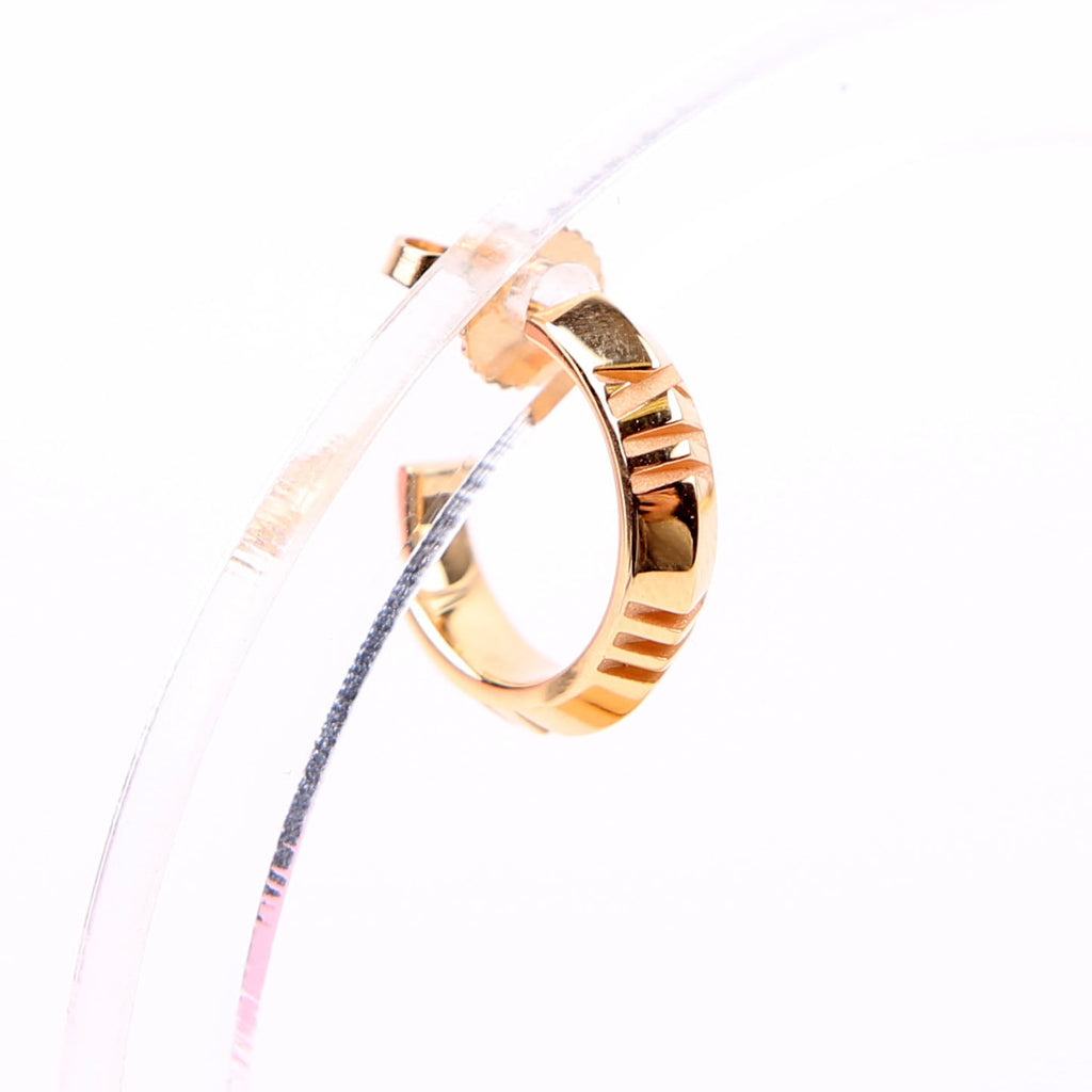 Atlas X Hoops Rose Gold 18K Earrings