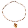 Please Return Bead Mini Heart 925/750 Bracelet Silver/Gold