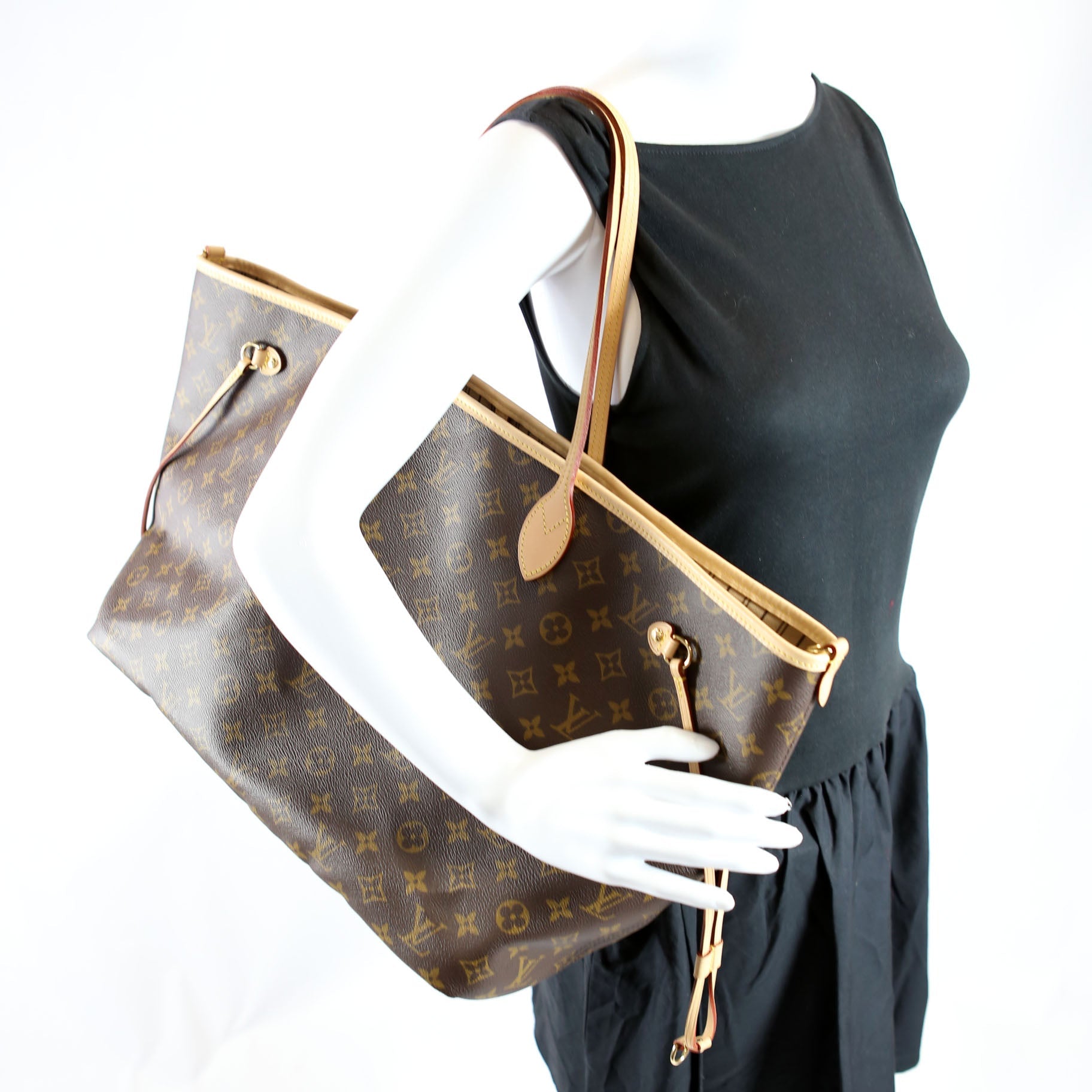 Neverfull GM Monogram Stamped Bando Inside Out