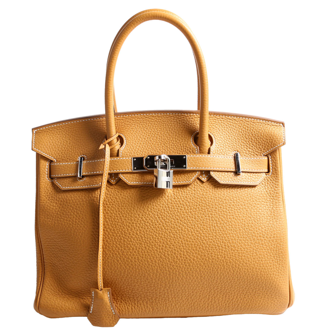Hermes Birkin 30 Taurillon Clemence 2019 Natural Sable/Silver