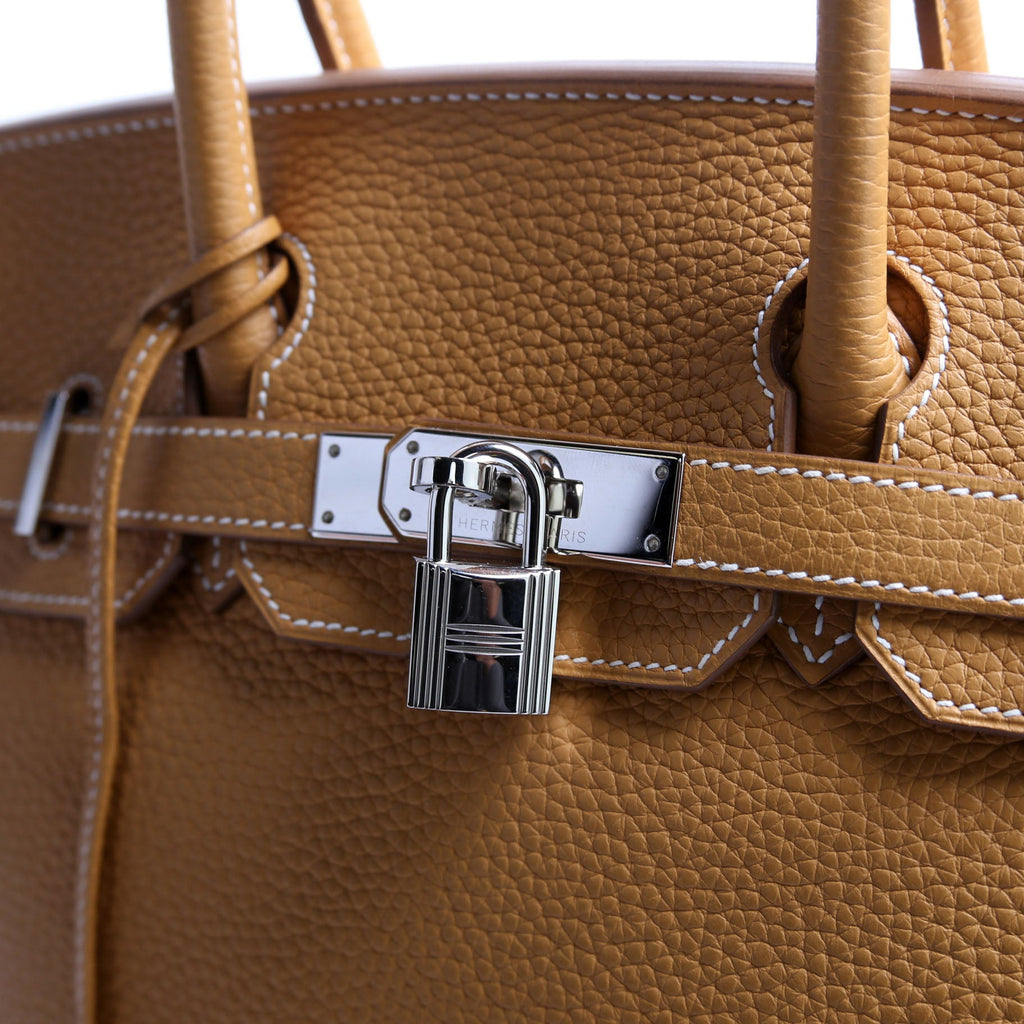 Hermes Birkin 30 Taurillon Clemence 2019 Natural Sable/Silver