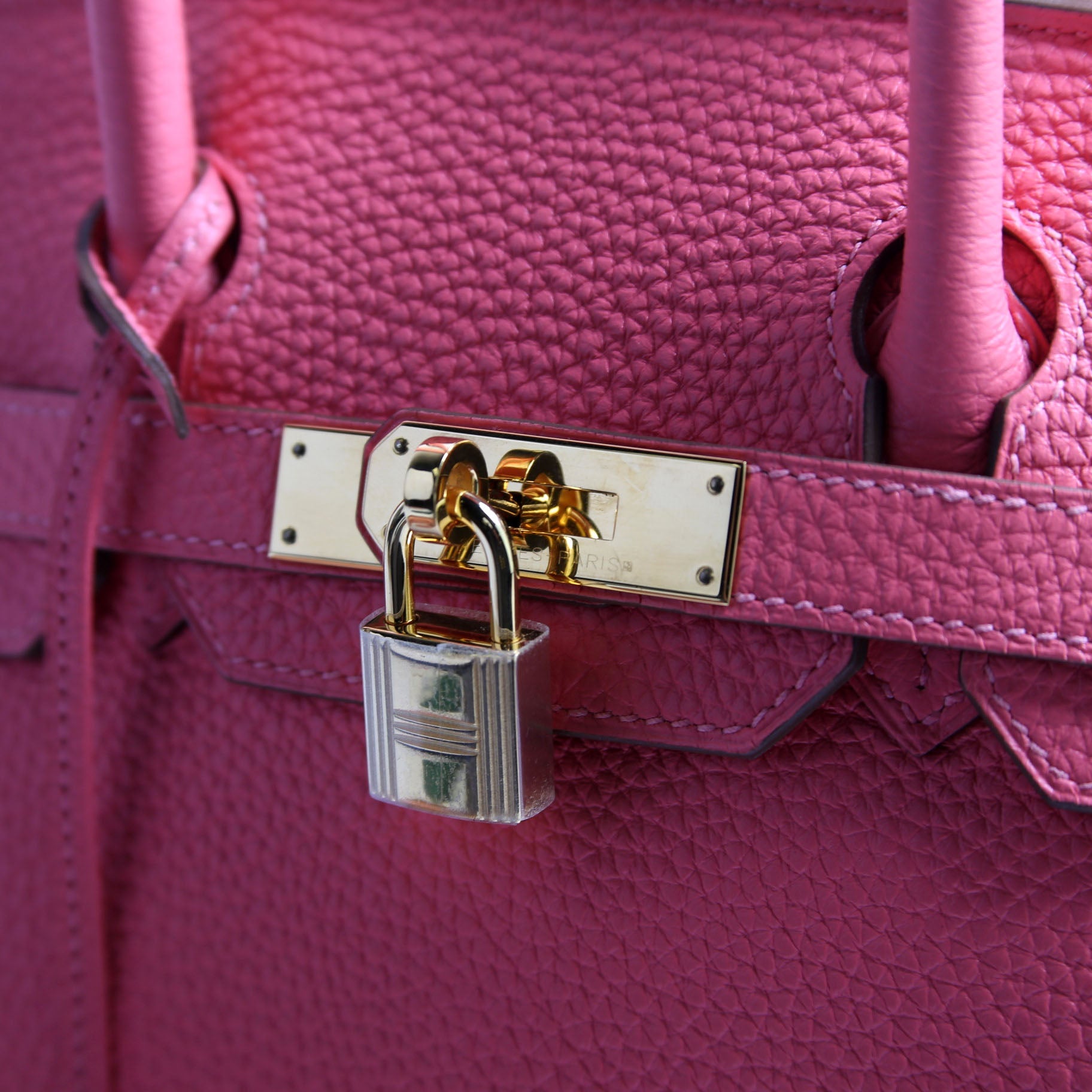 Togo Birkin 30 Rose Lip Stick/Gold
