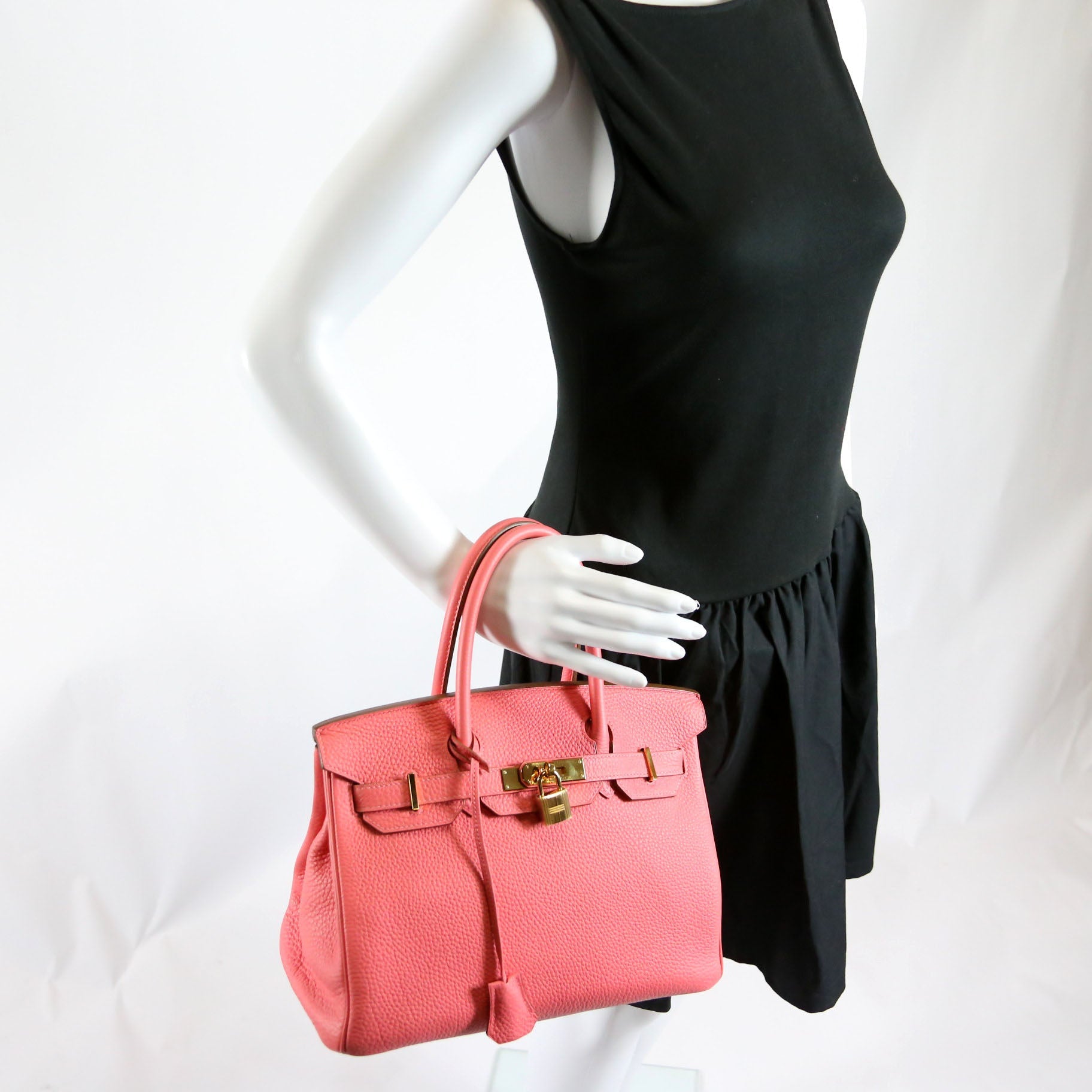 Togo Birkin 30 Rose Lip Stick/Gold