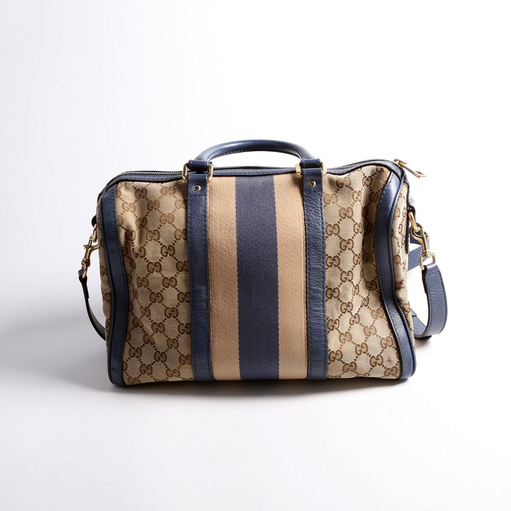 247205 GG Canvas Small Boston Blue