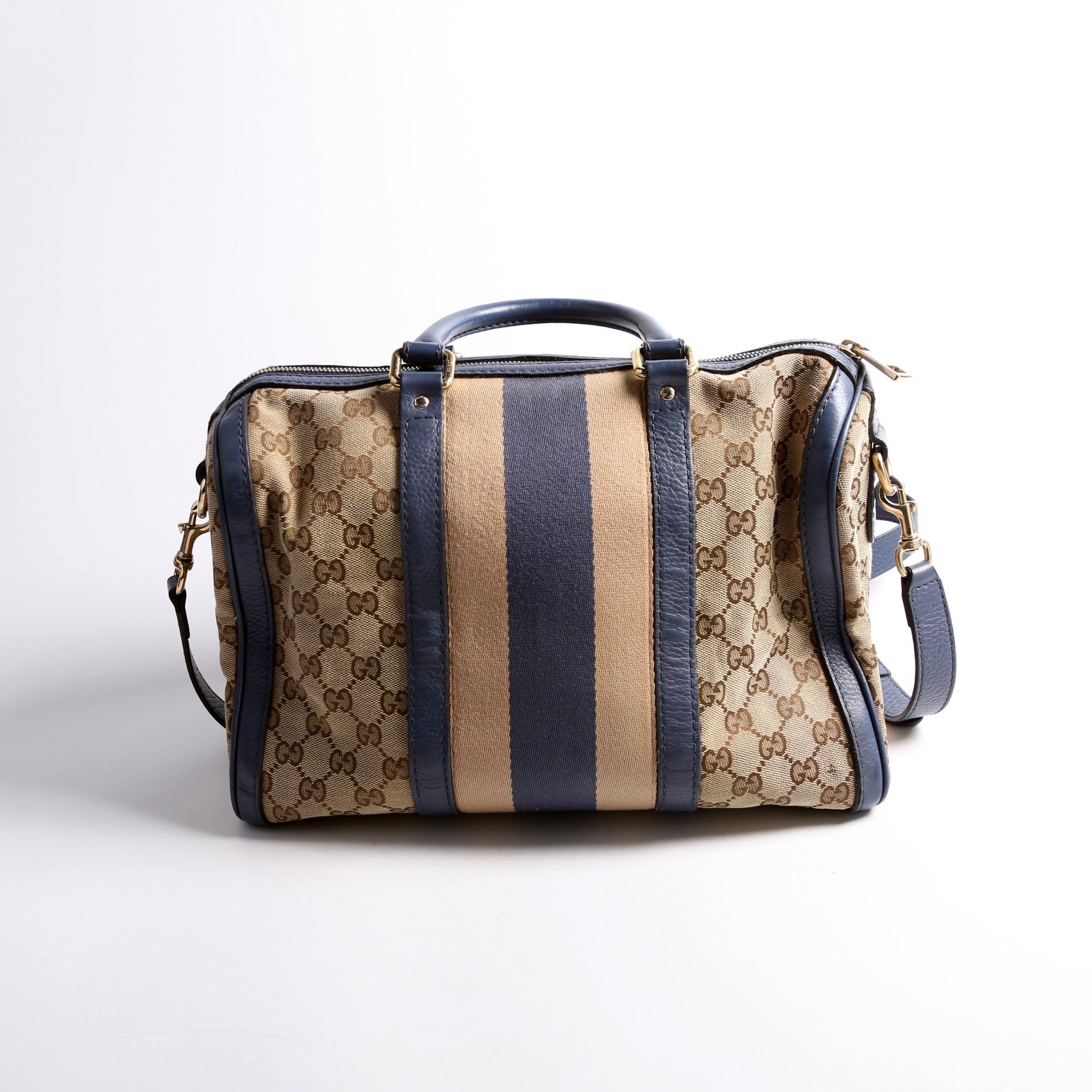 247205 GG Canvas Small Boston Blue