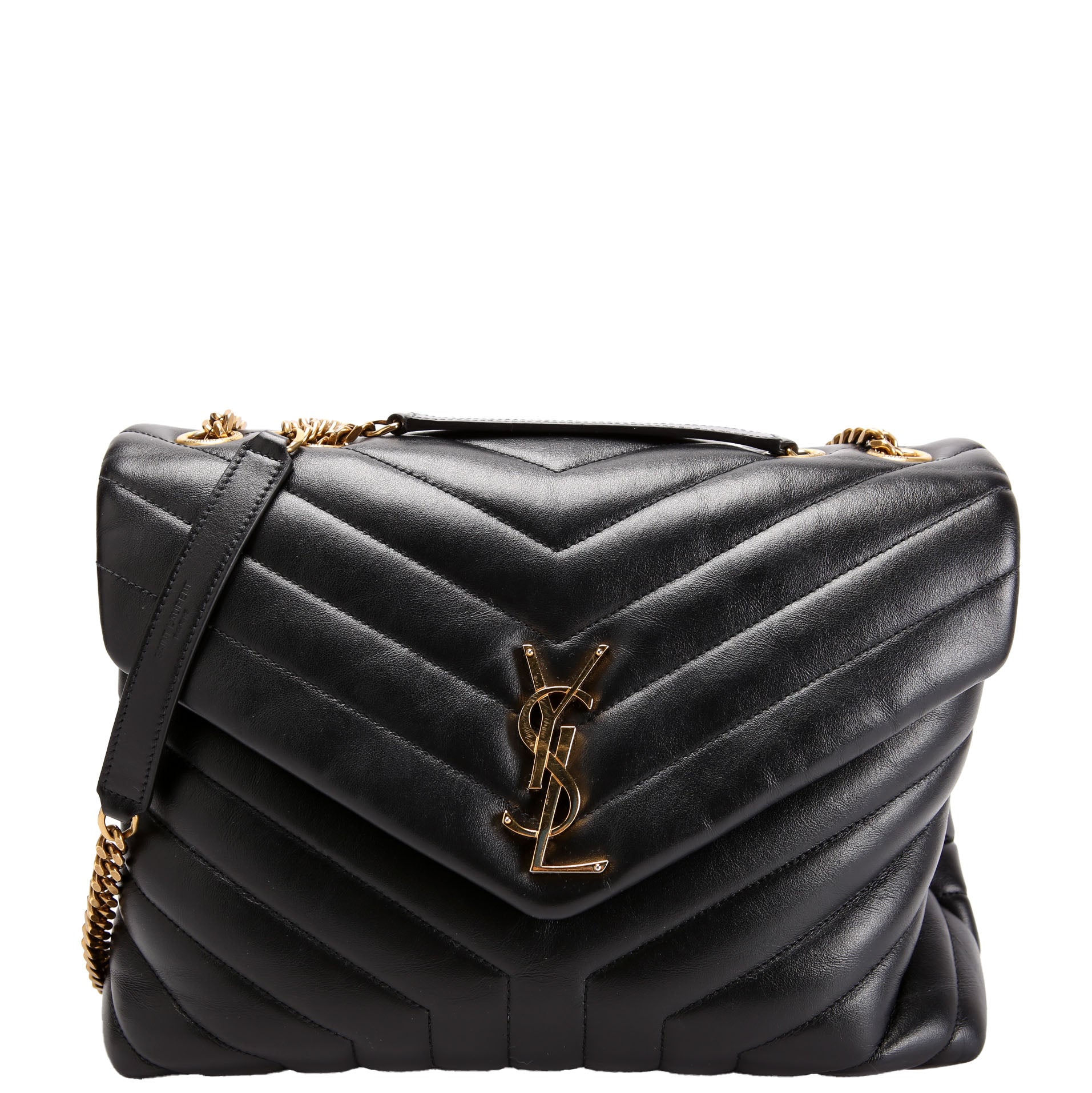 Loulou Medium Quilted 574946 Black/Gold