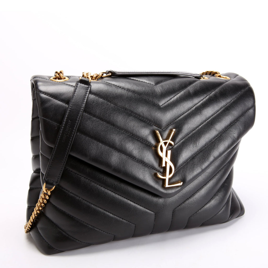 Loulou Medium Quilted 574946 Black/Gold