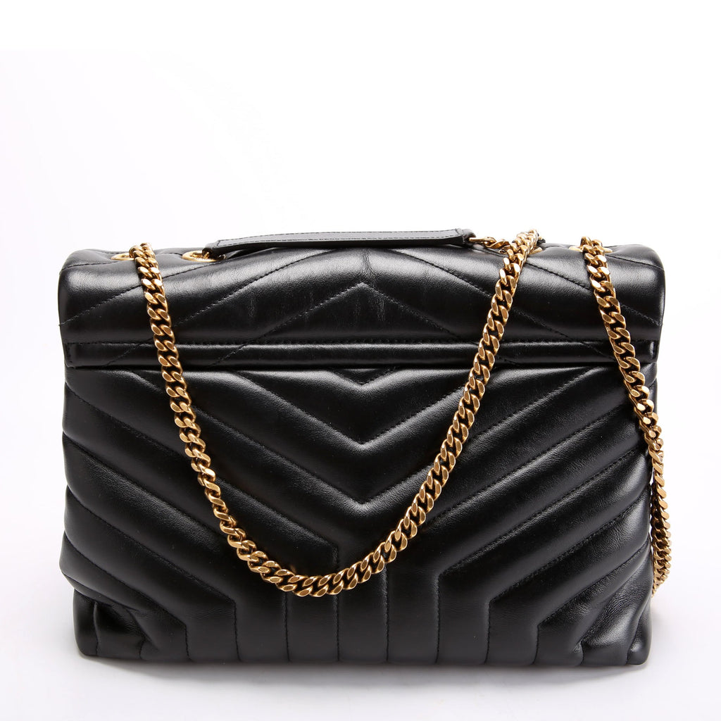 Loulou Medium Quilted 574946 Black/Gold