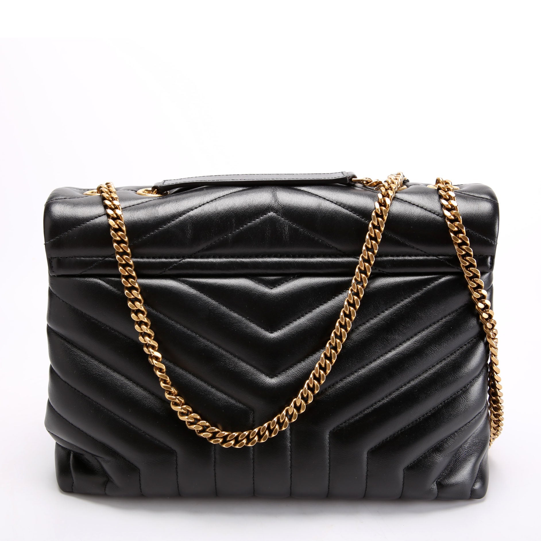 Loulou Medium Quilted 574946 Black/Gold