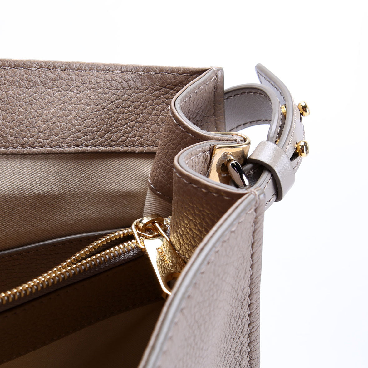 Aby Day Medium Shoulder Bag Turtledove/Gold