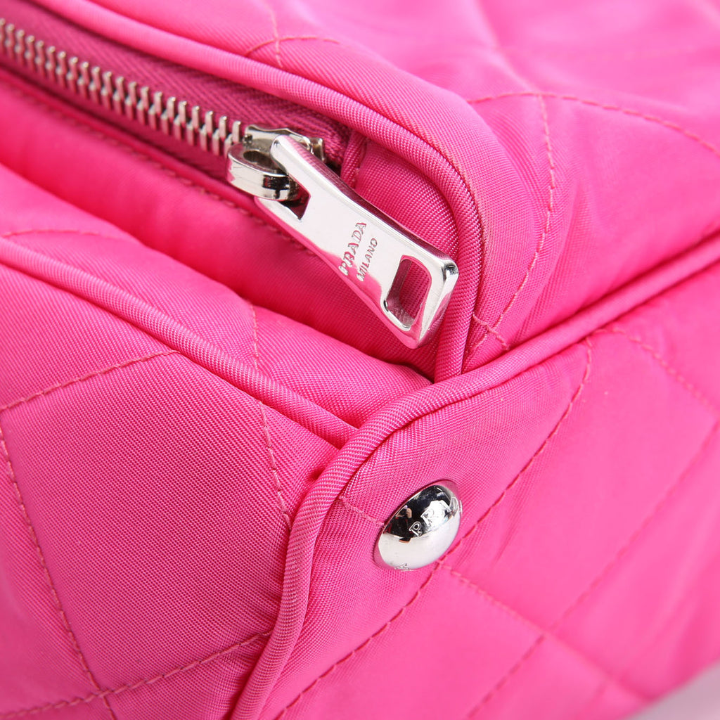 Prada Quilted Nylon Impuntu Backpack Pink