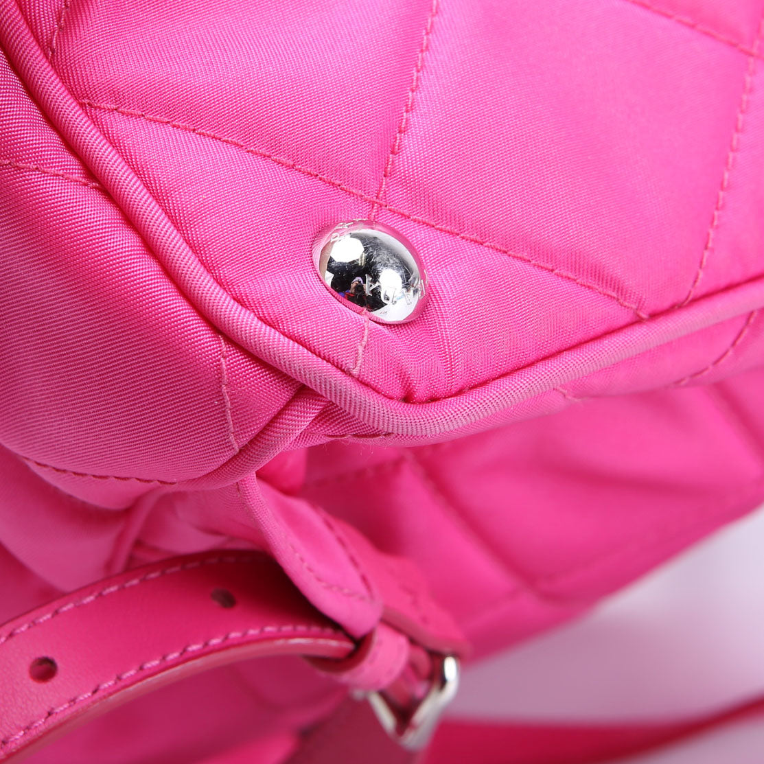 Prada Quilted Nylon Impuntu Backpack Pink