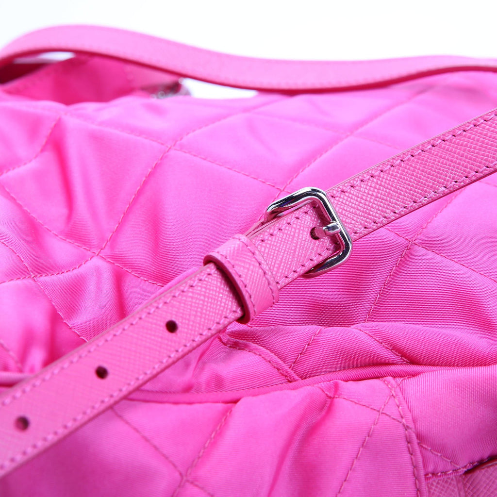 Prada Quilted Nylon Impuntu Backpack Pink