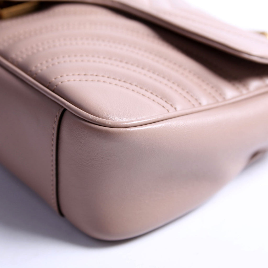 443497 Marmont Leather Shoulder Small Flap Tan