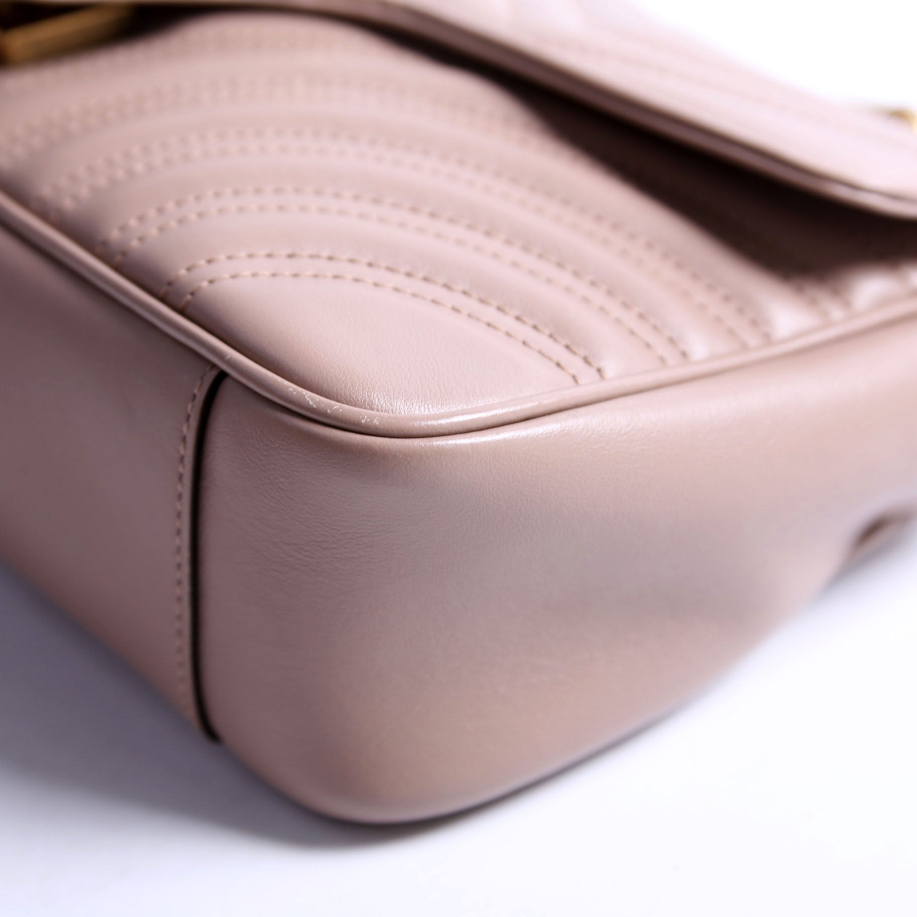 443497 Marmont Leather Shoulder Small Flap Tan