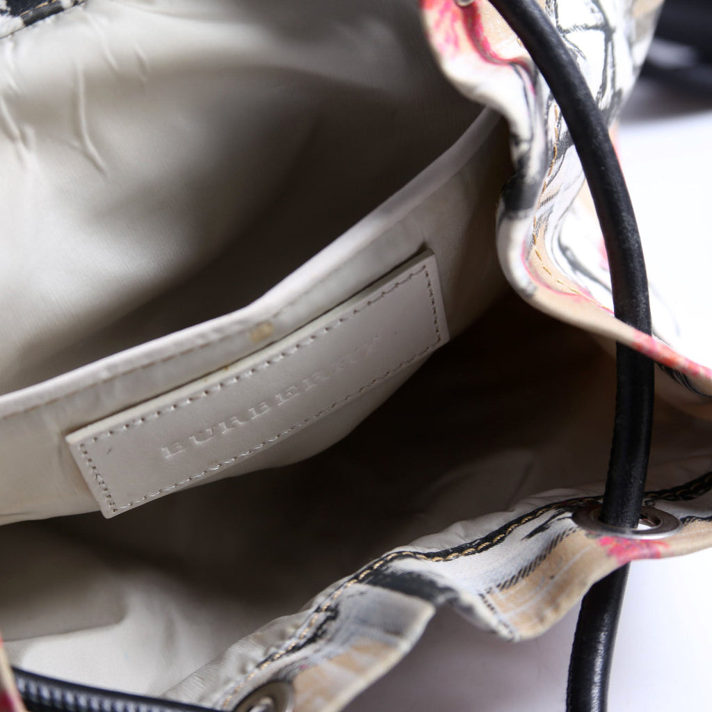 Rucksack scribble Check Nylon Small White/Multicolor