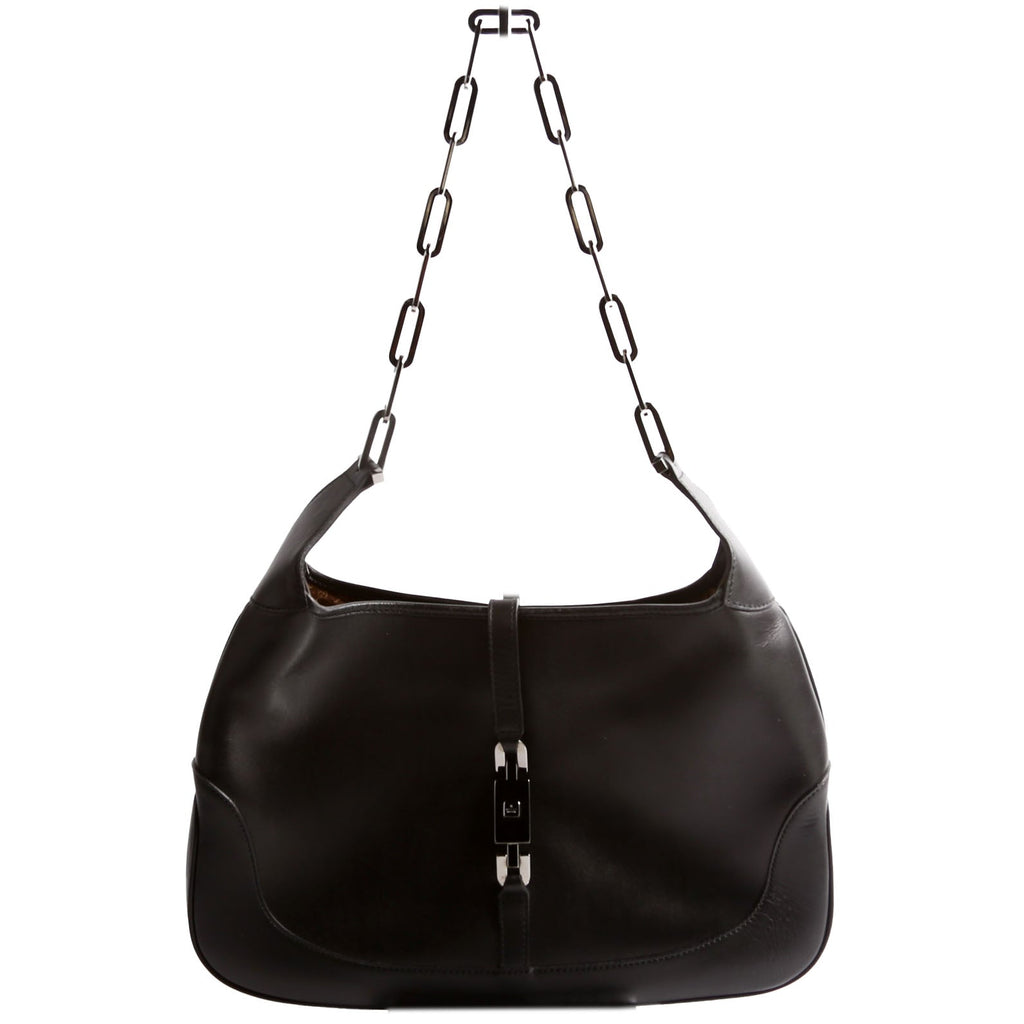 001.4015 Jackie Chain Hobo Leather Vintage Black