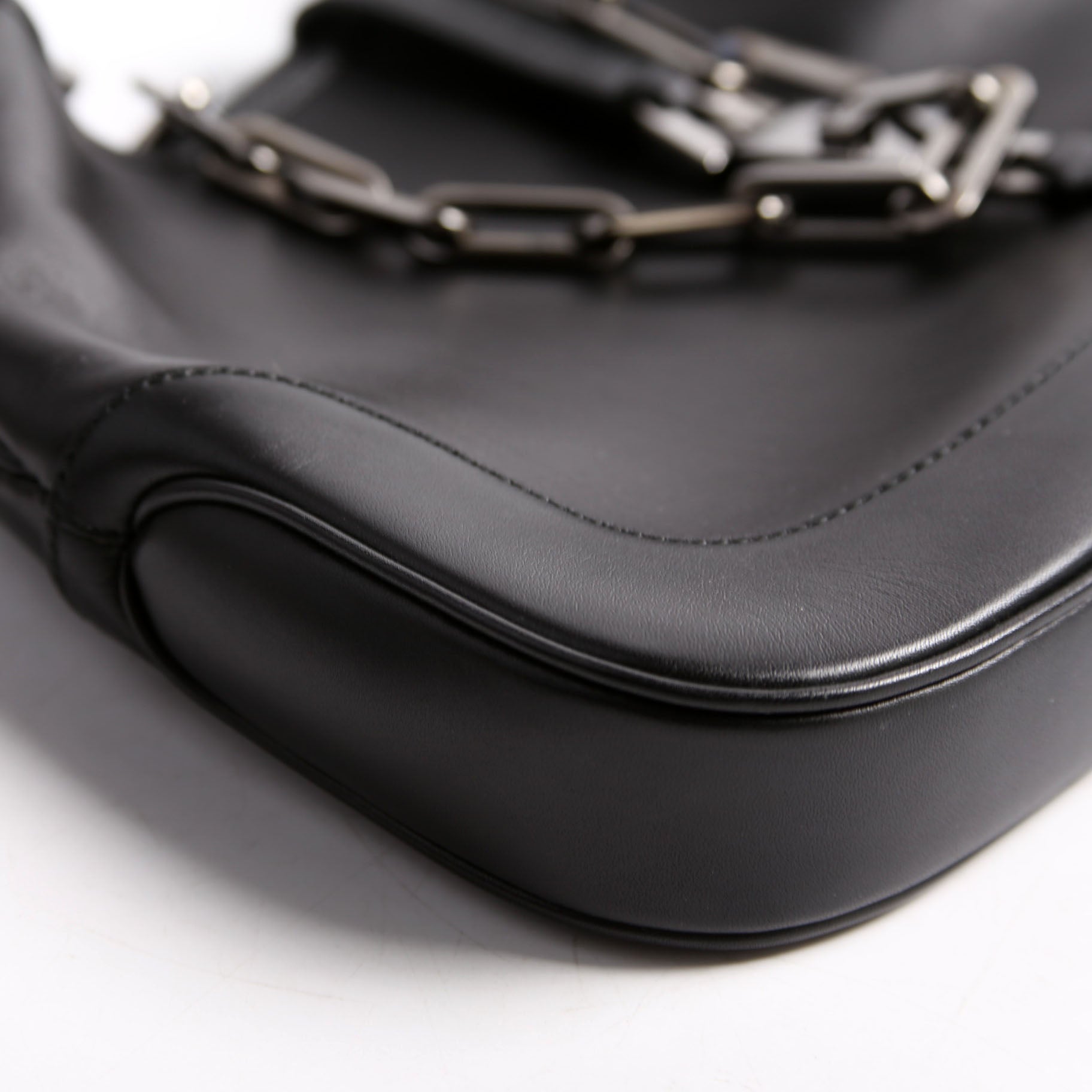 001.4015 Jackie Chain Hobo Leather Vintage Black