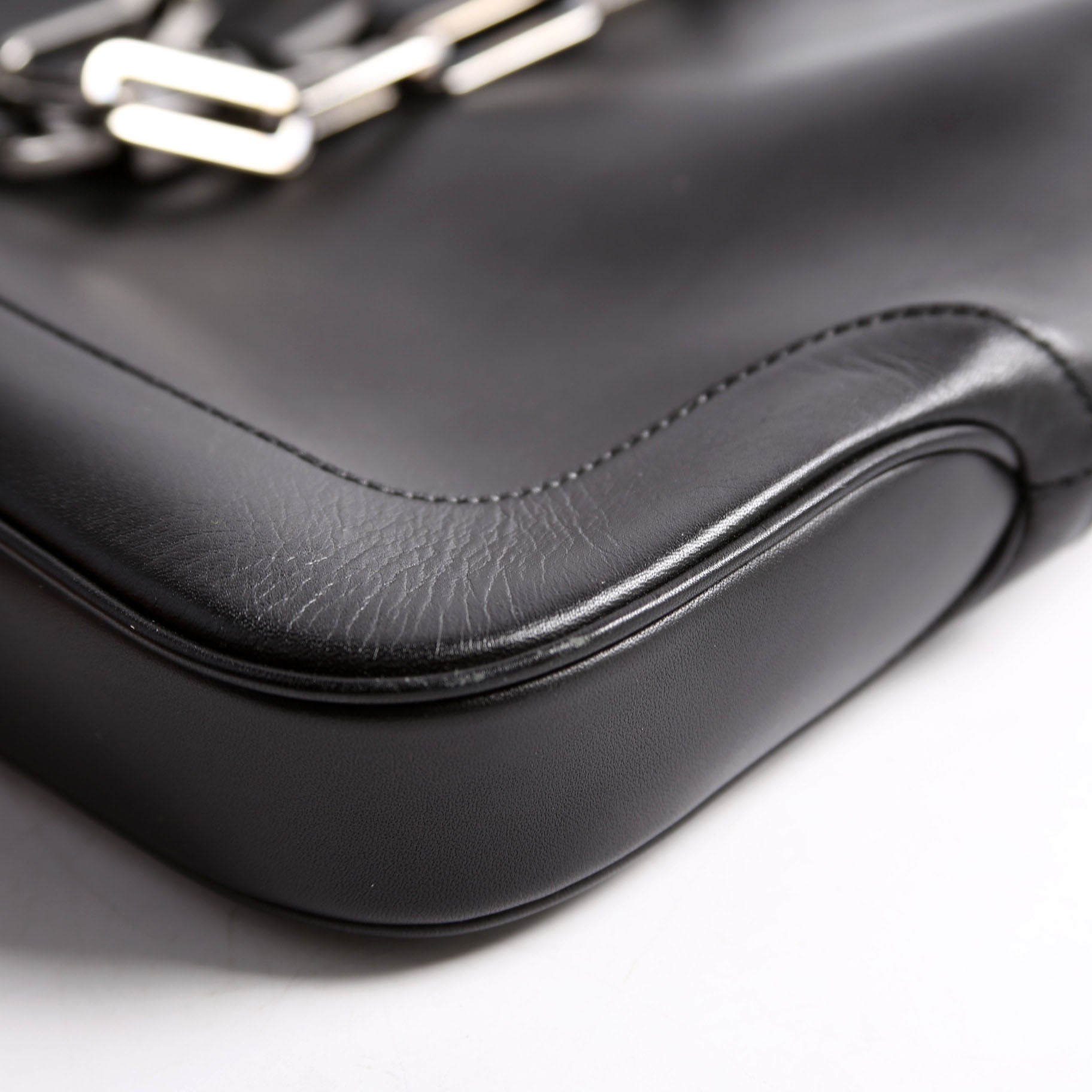 001.4015 Jackie Chain Hobo Leather Vintage Black