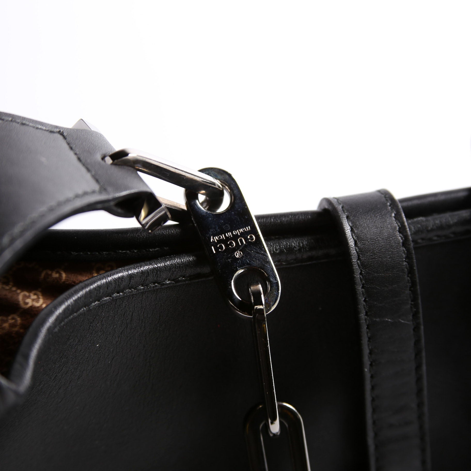001.4015 Jackie Chain Hobo Leather Vintage Black