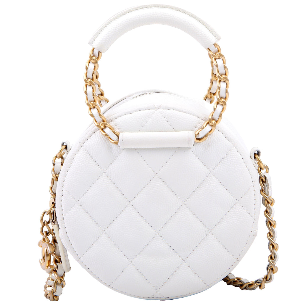 In the Loop Round Clutch with Chain 29M White