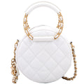 In the Loop Round Clutch with Chain 29M White