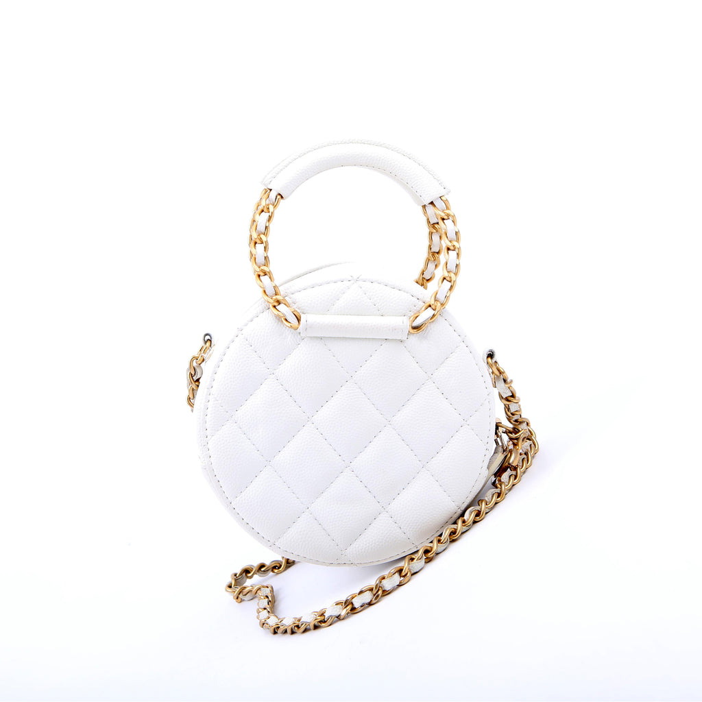 In the Loop Round Clutch with Chain 29M White