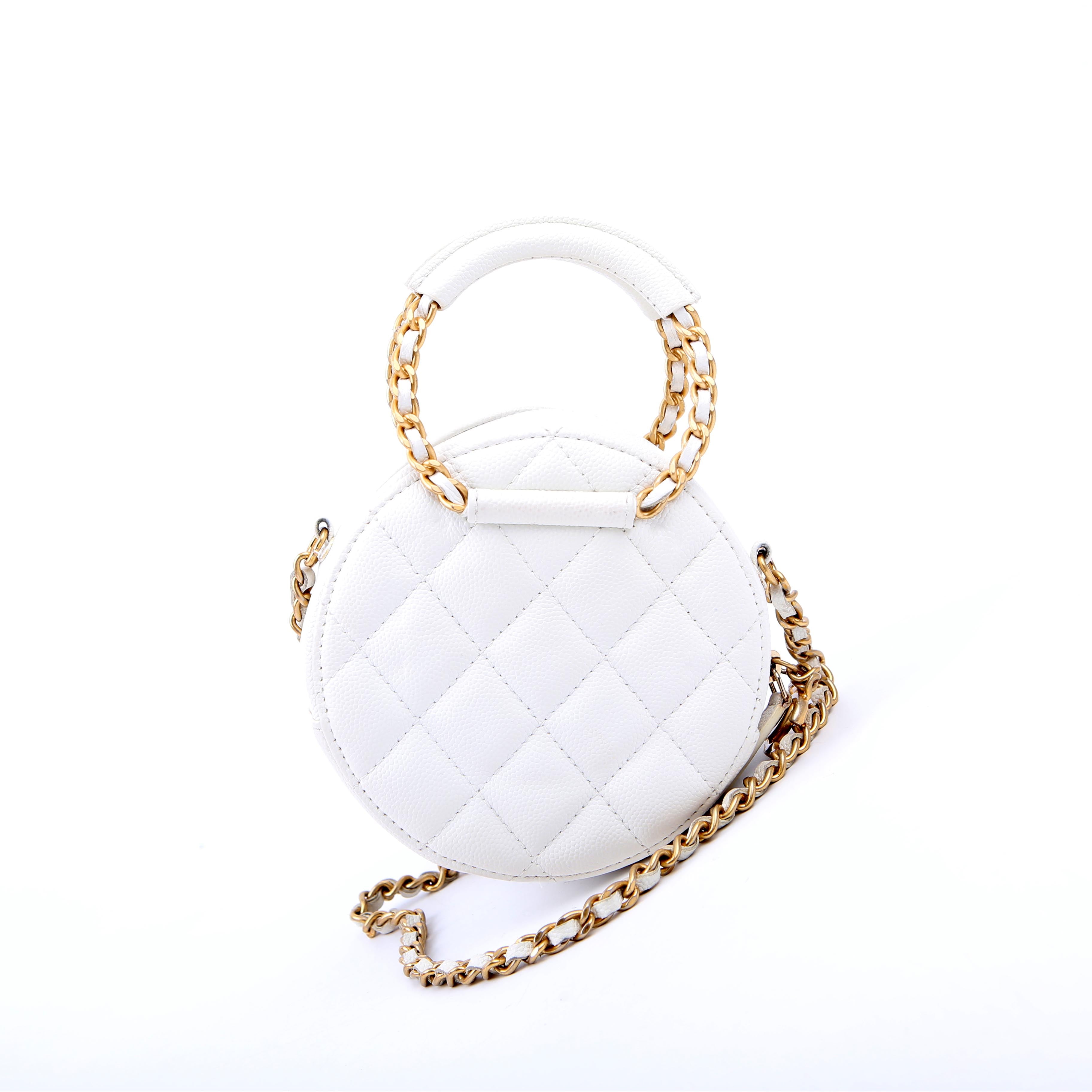 In the Loop Round Clutch with Chain 29M White