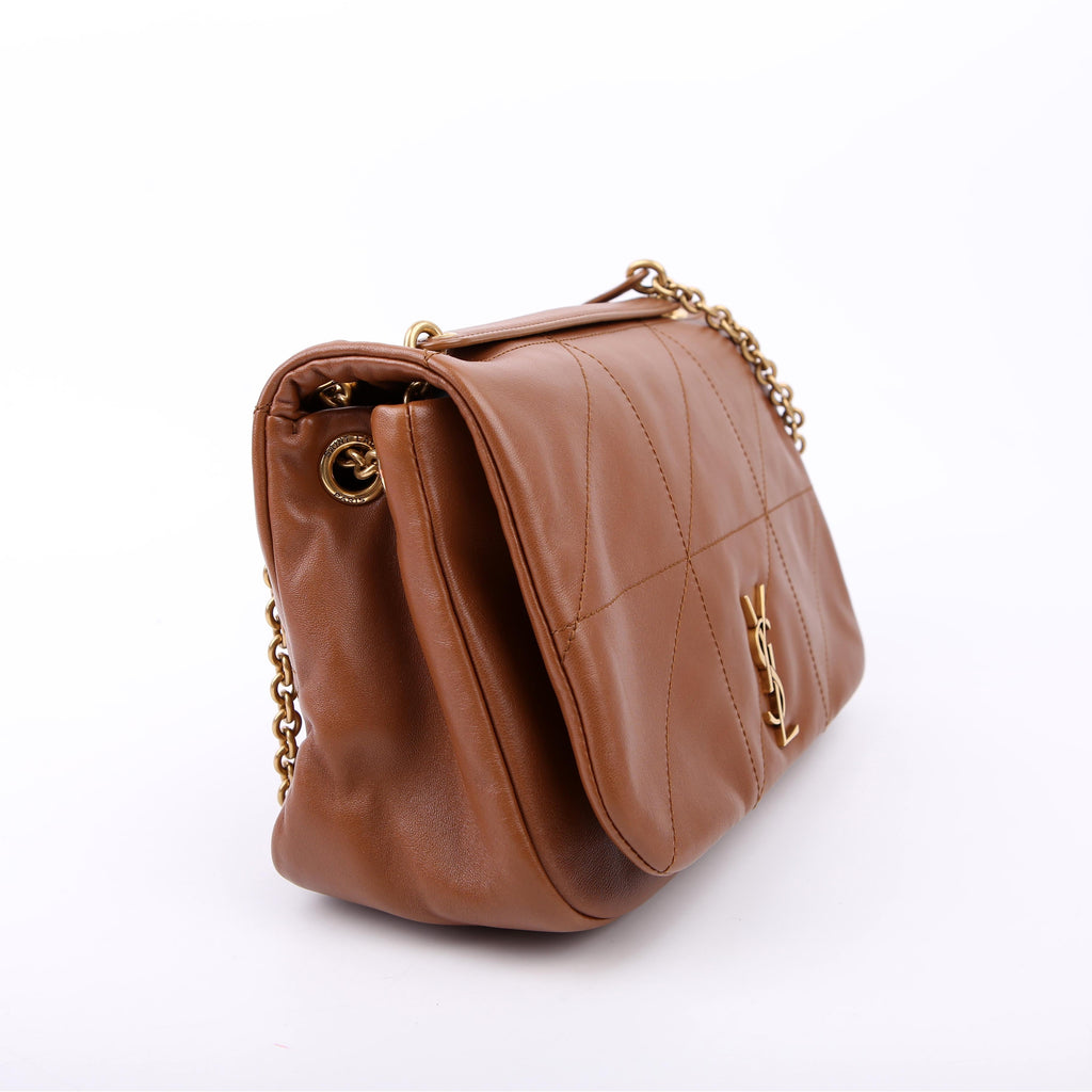 763475 Jamie 4.3 Small Quilted Lambskin Brown