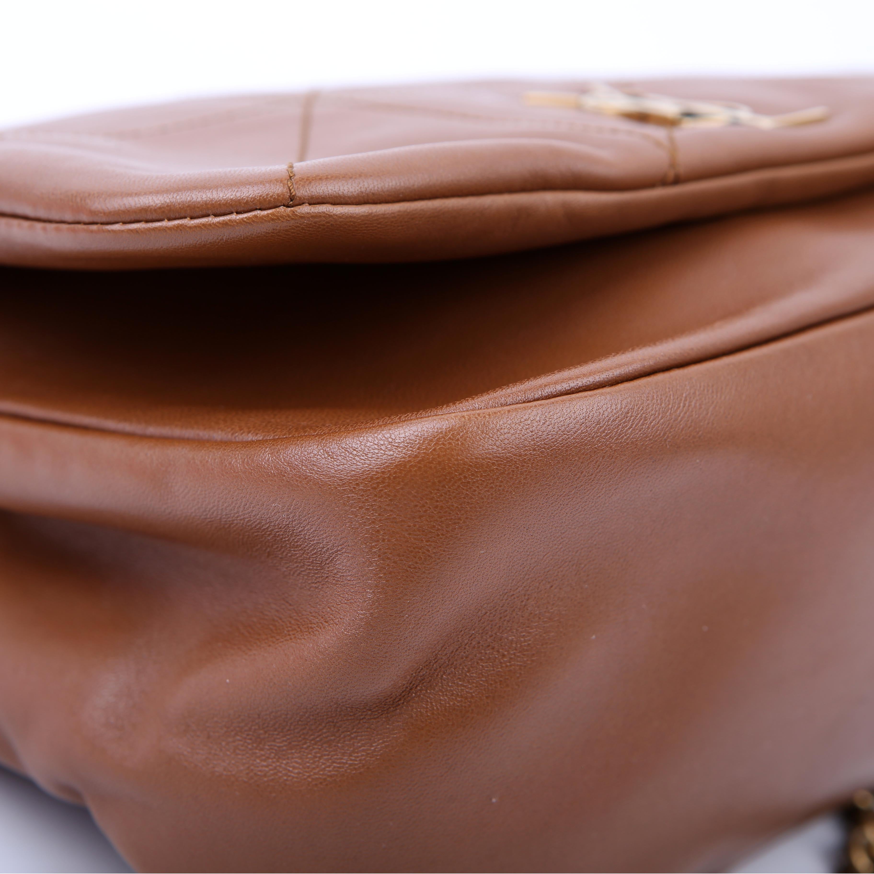 763475 Jamie 4.3 Small Quilted Lambskin Brown