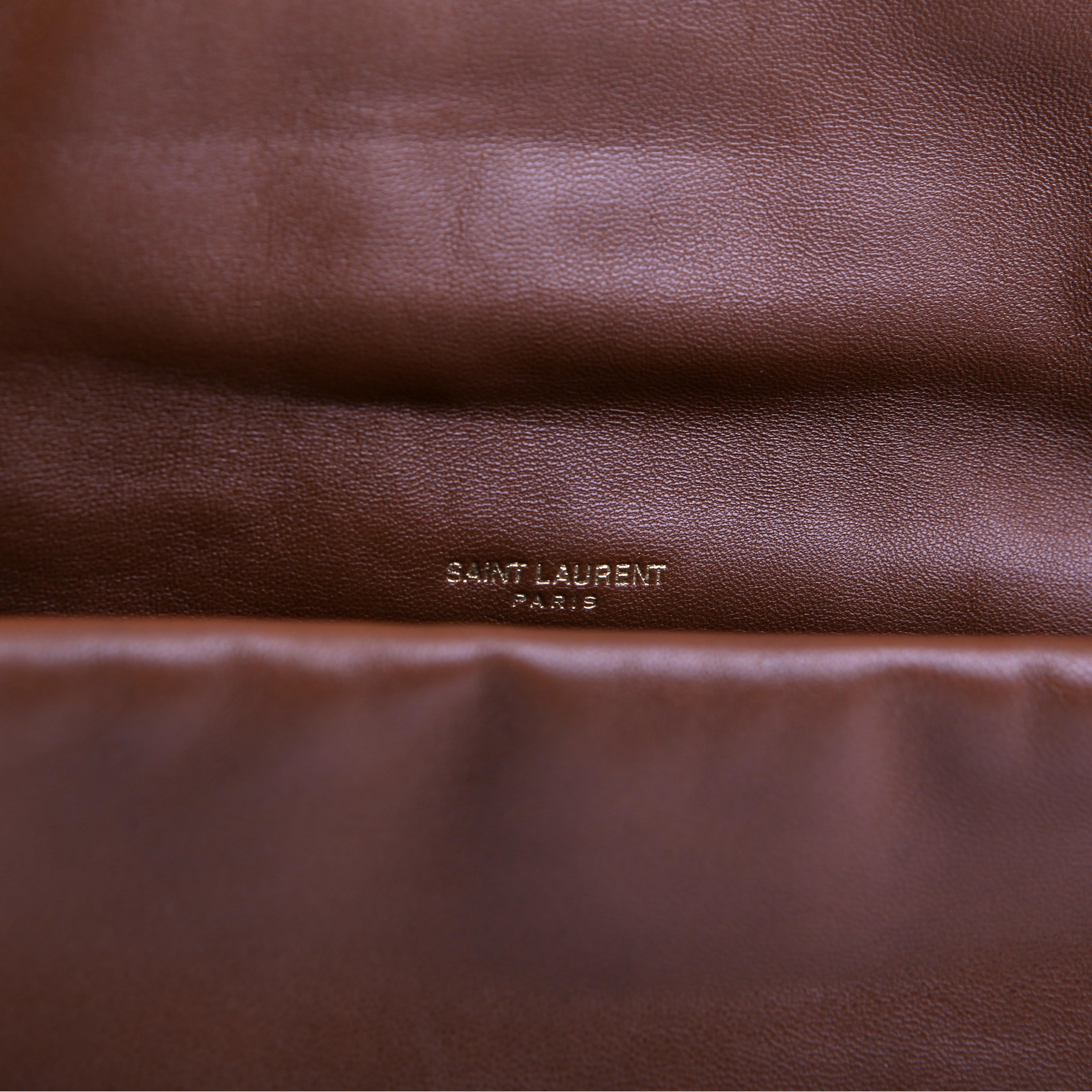 763475 Jamie 4.3 Small Quilted Lambskin Brown