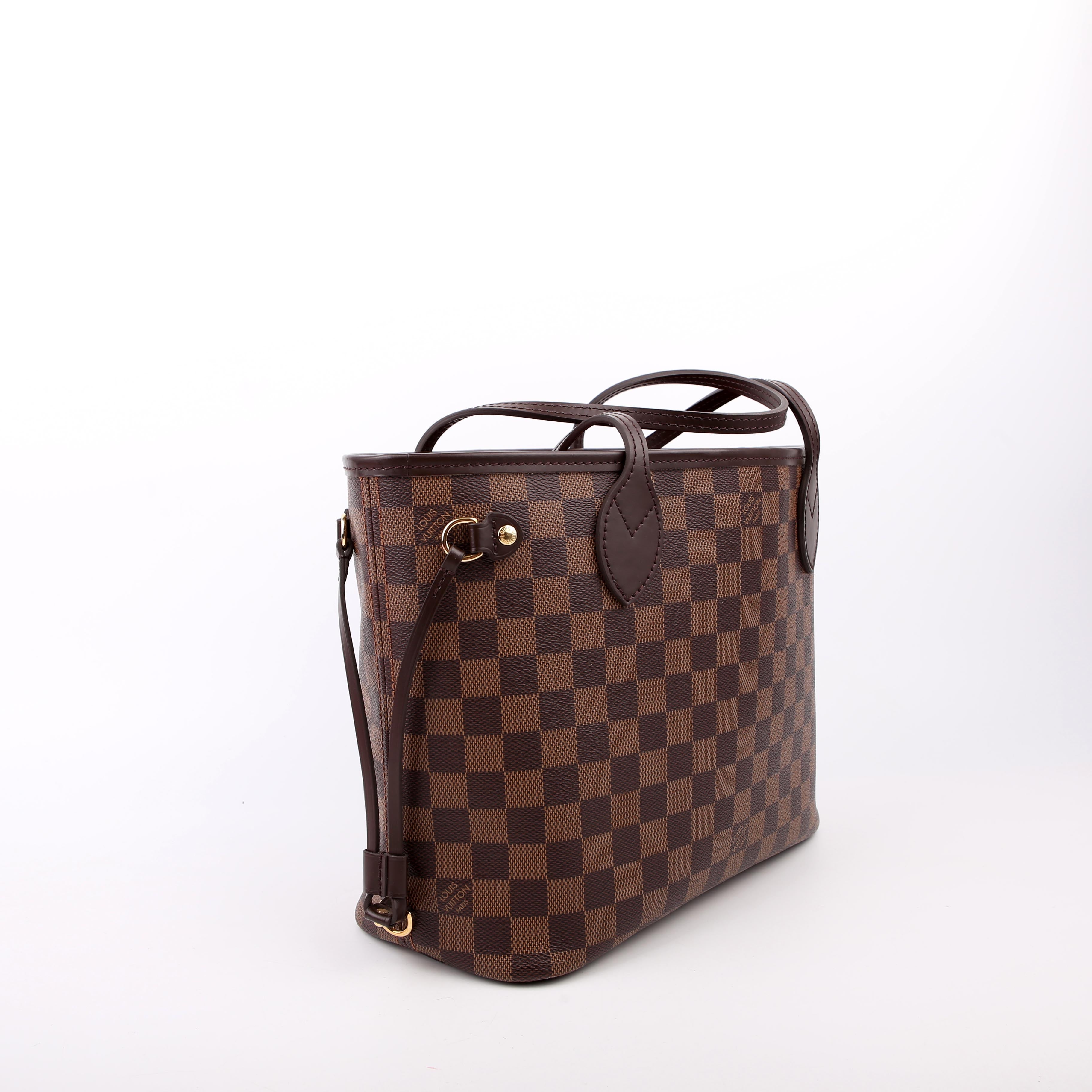 Neverfull with Wallet PM Damier Ebene Red