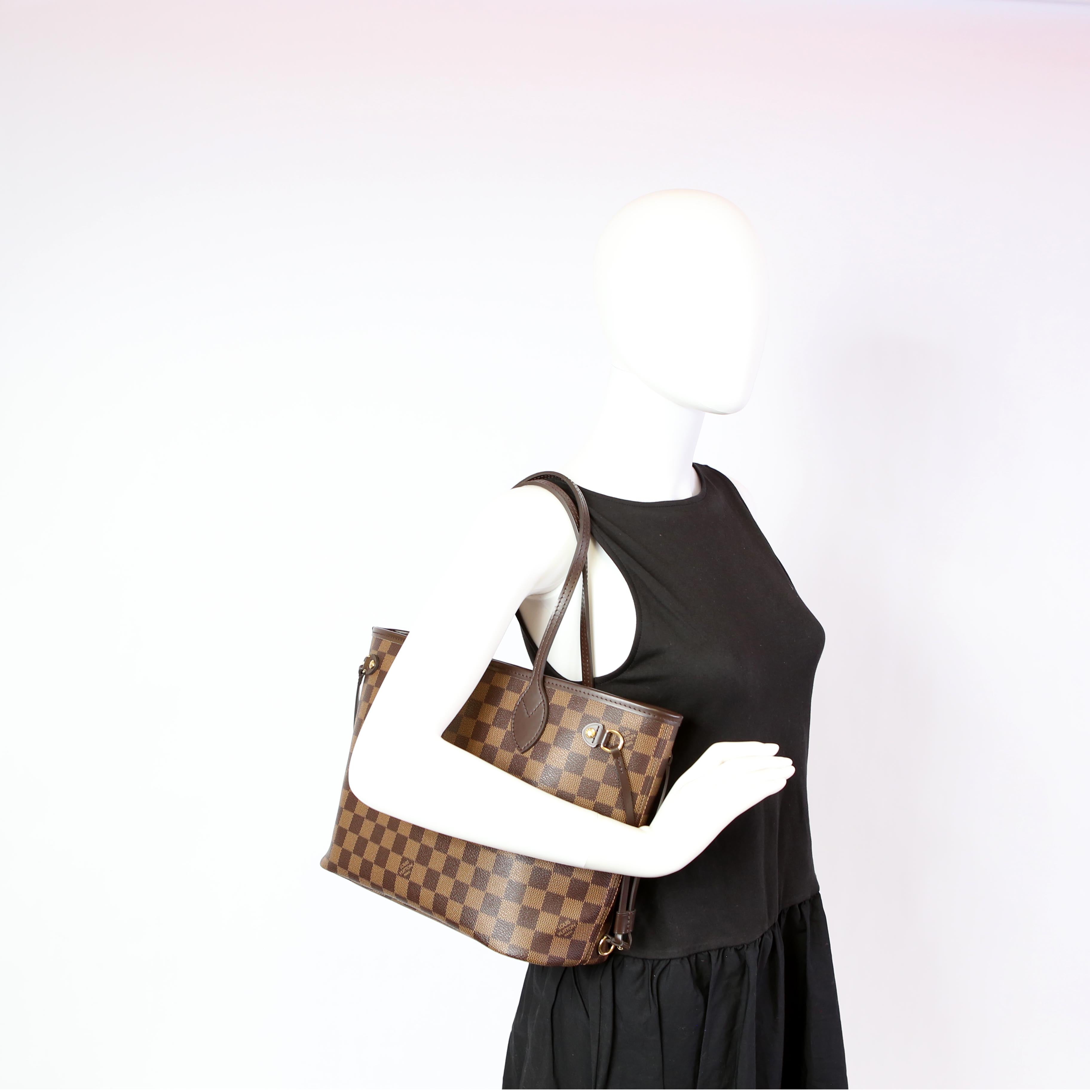 Neverfull with Wallet PM Damier Ebene Red