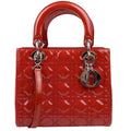 Lady Dior Medium Patent Red