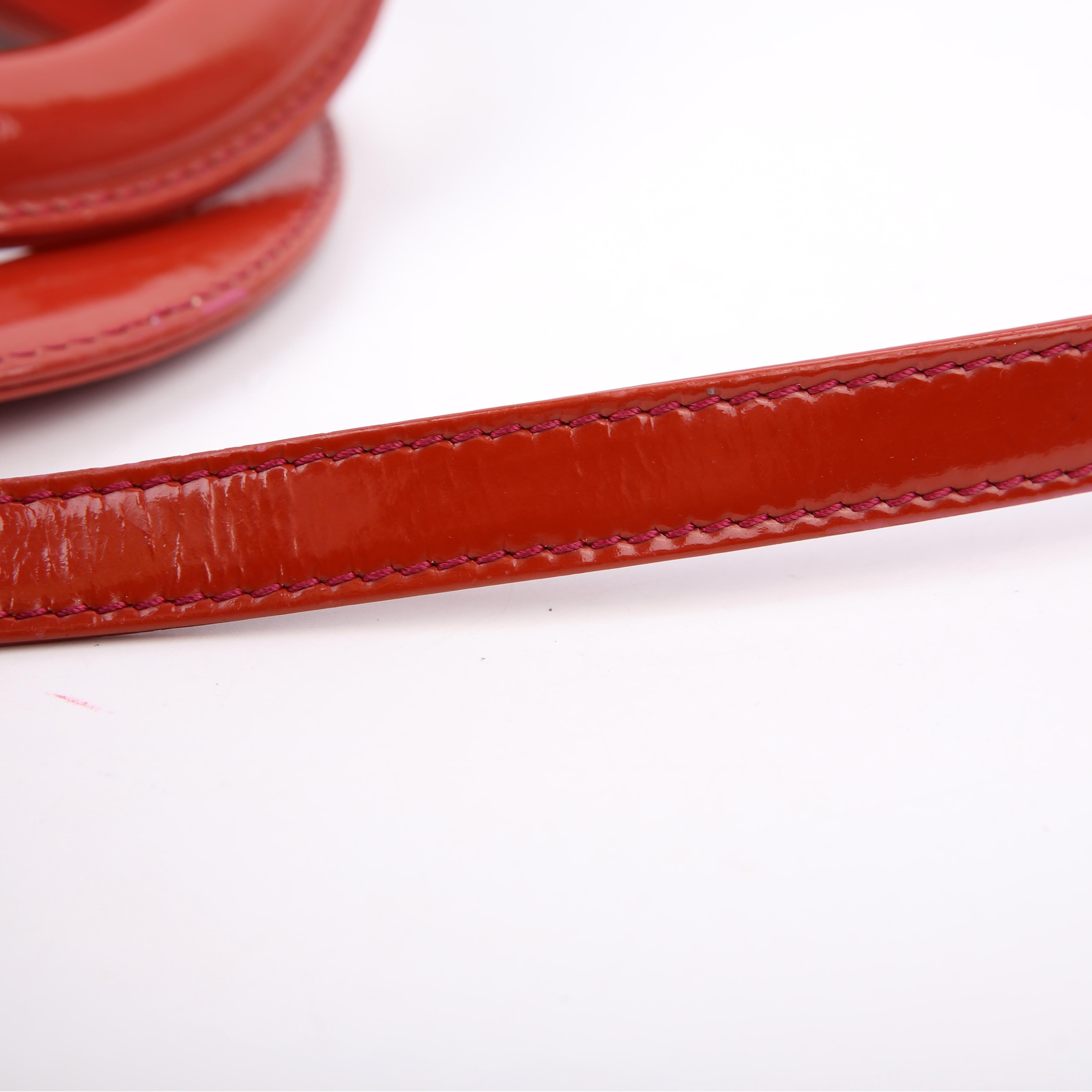 Lady Dior Medium Patent Red