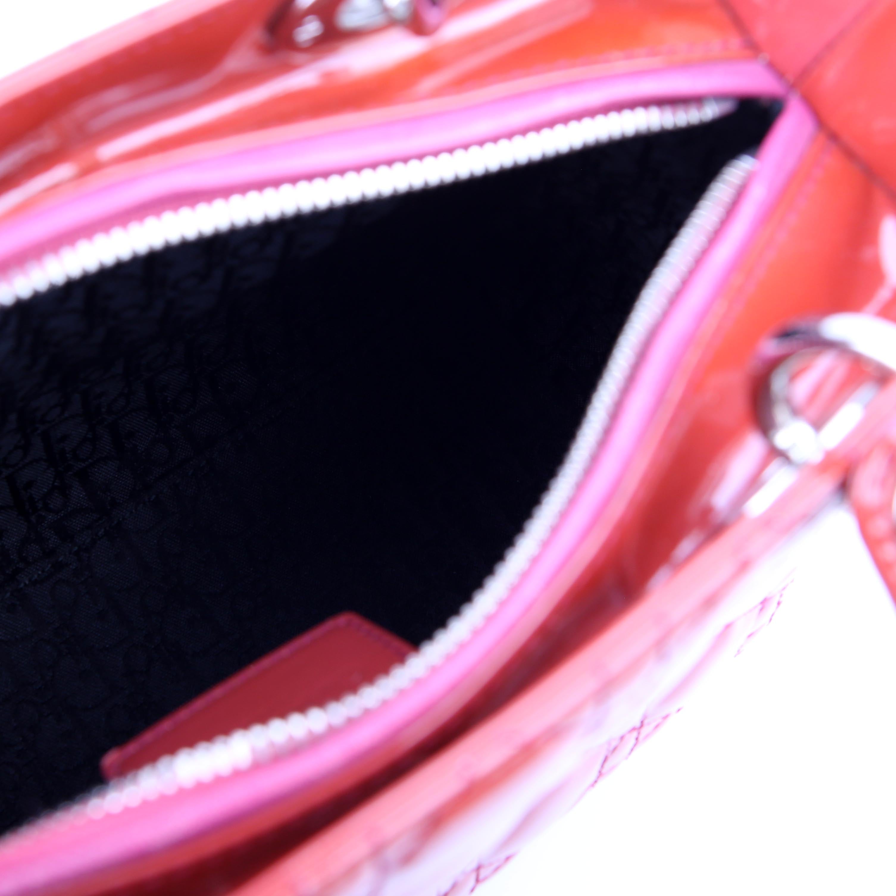 Lady Dior Medium Patent Red