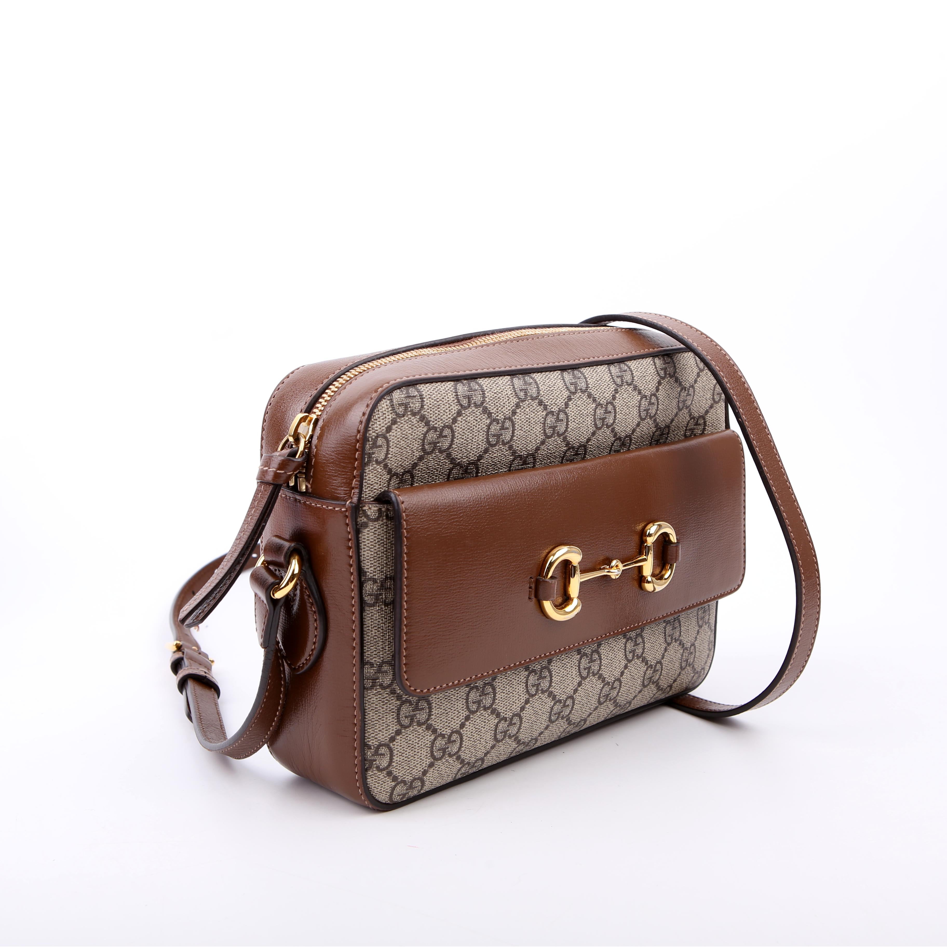 Gucci 645454 Horsebit 1955 Small Crossbody Brown
