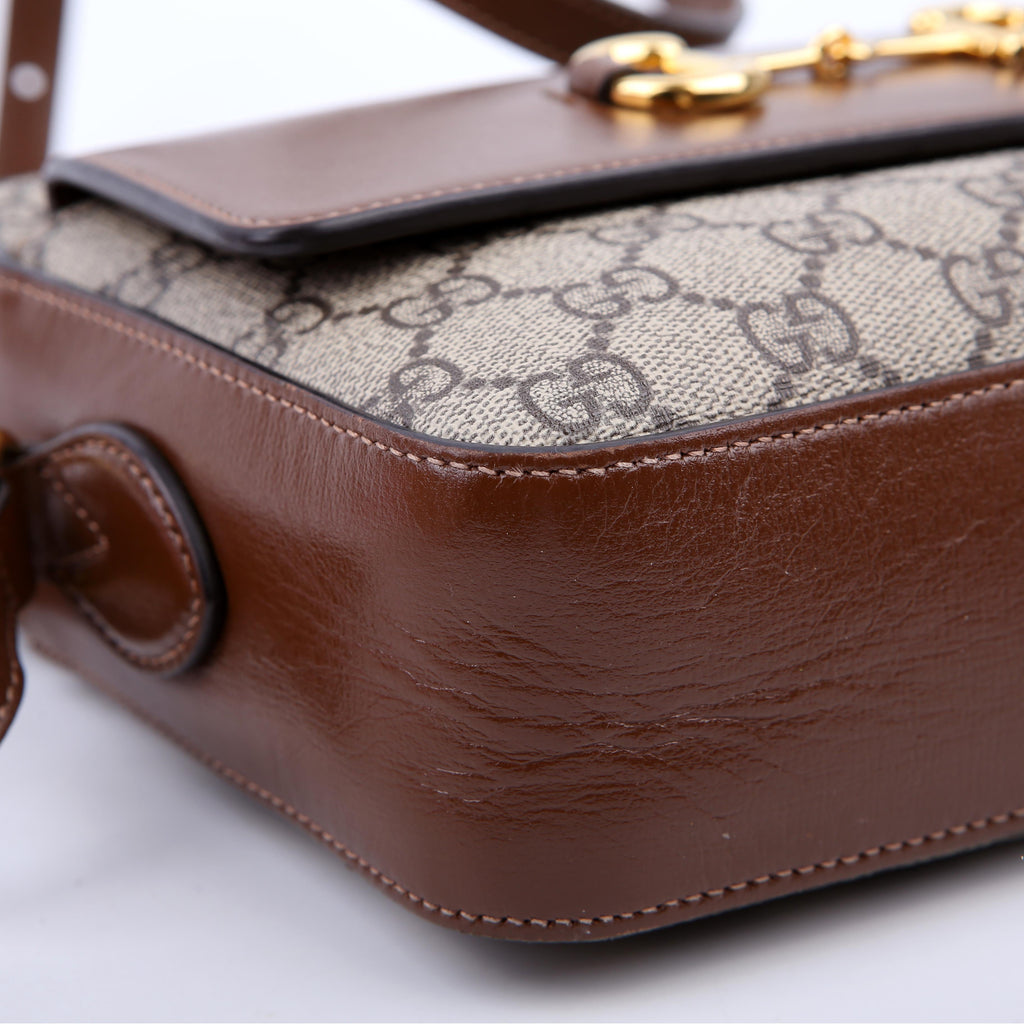 Gucci 645454 Horsebit 1955 Small Crossbody Brown