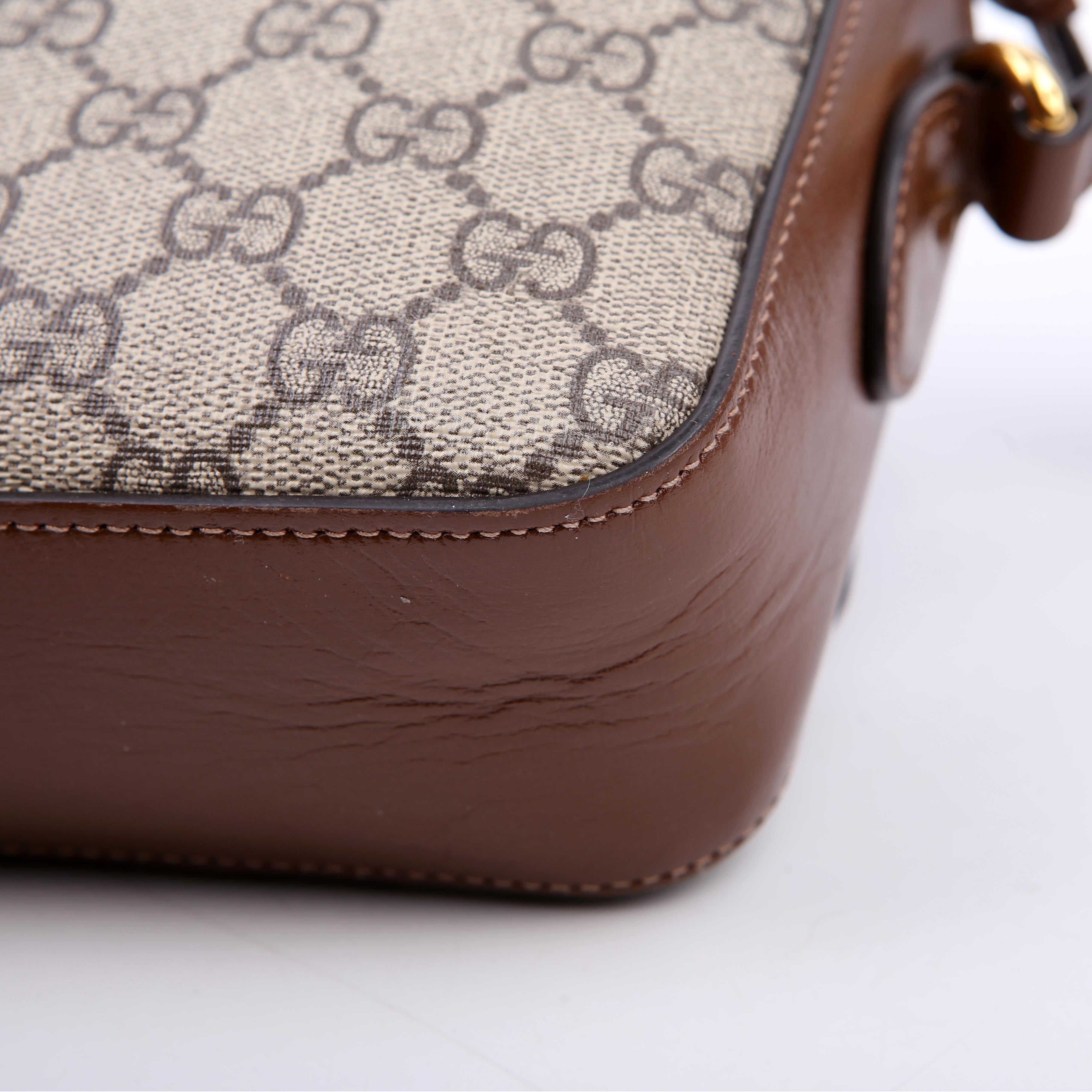 Gucci 645454 Horsebit 1955 Small Crossbody Brown