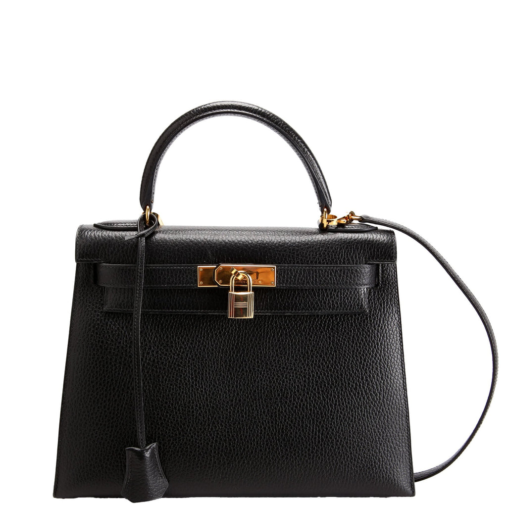 Hermes Kelly 28 Ardennes 1997 Black/Gold