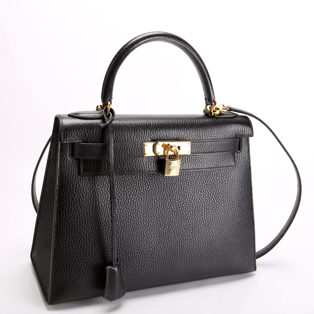 Hermes Kelly 28 Ardennes 1997 Black/Gold