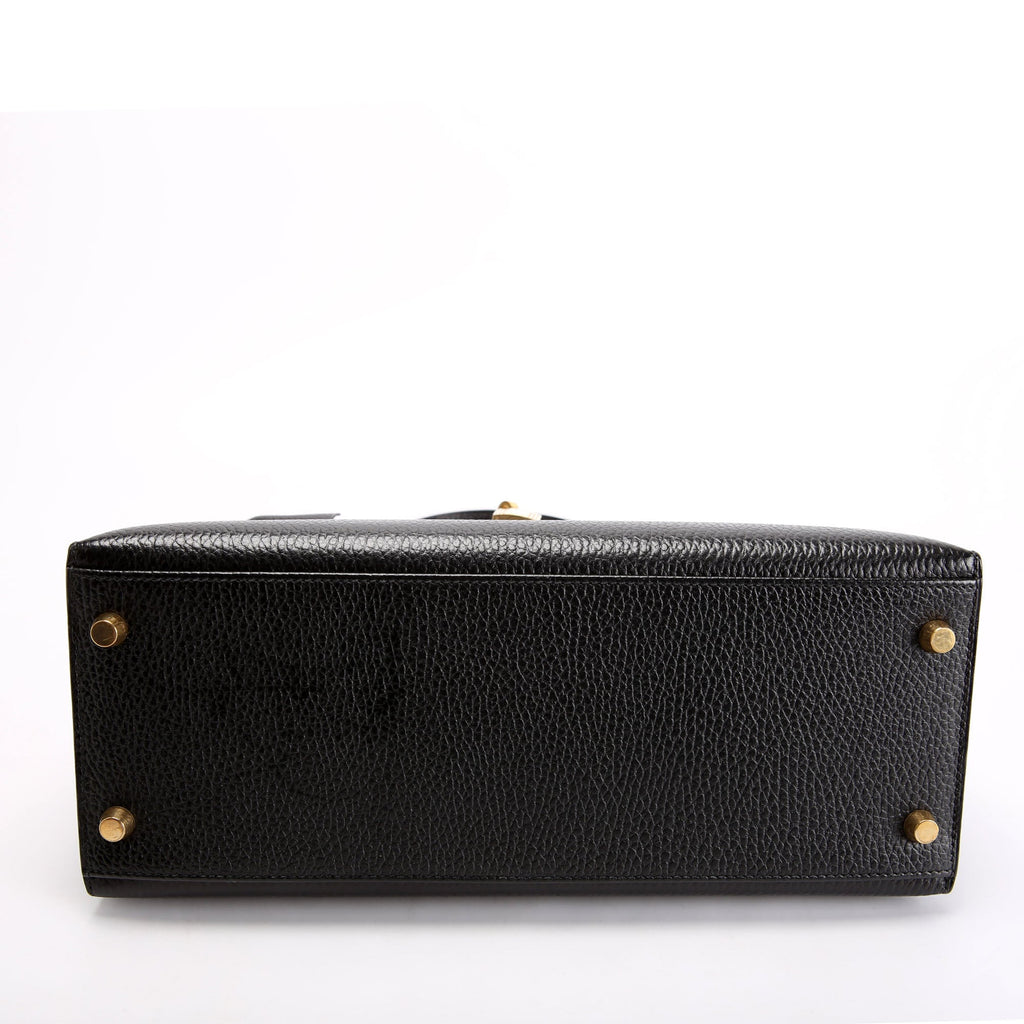 Hermes Kelly 28 Ardennes 1997 Black/Gold