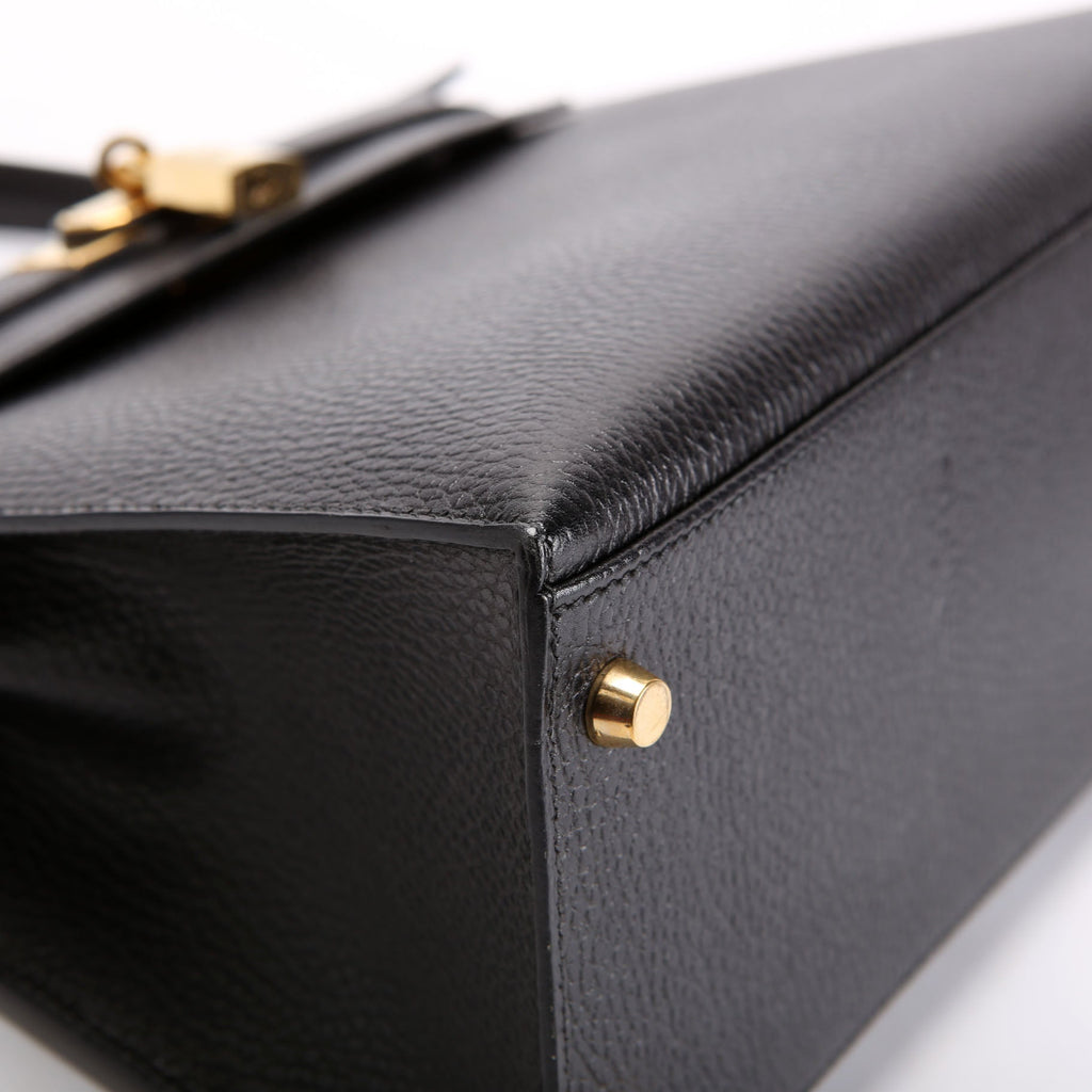Hermes Kelly 28 Ardennes 1997 Black/Gold