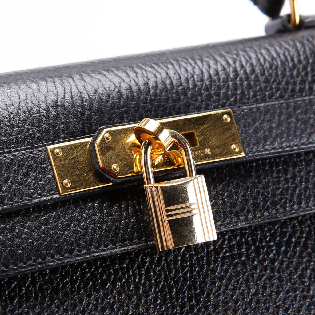 Hermes Kelly 28 Ardennes 1997 Black/Gold