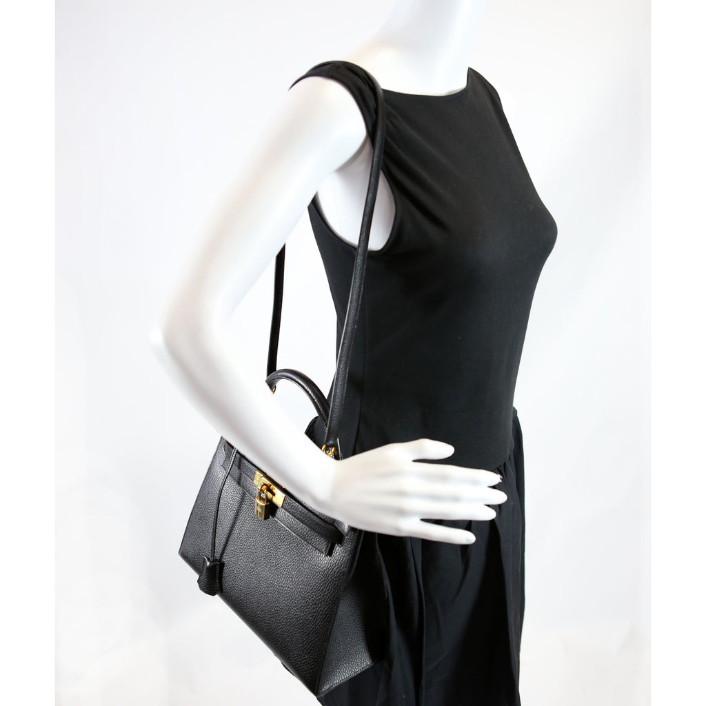 Hermes Kelly 28 Ardennes 1997 Black/Gold