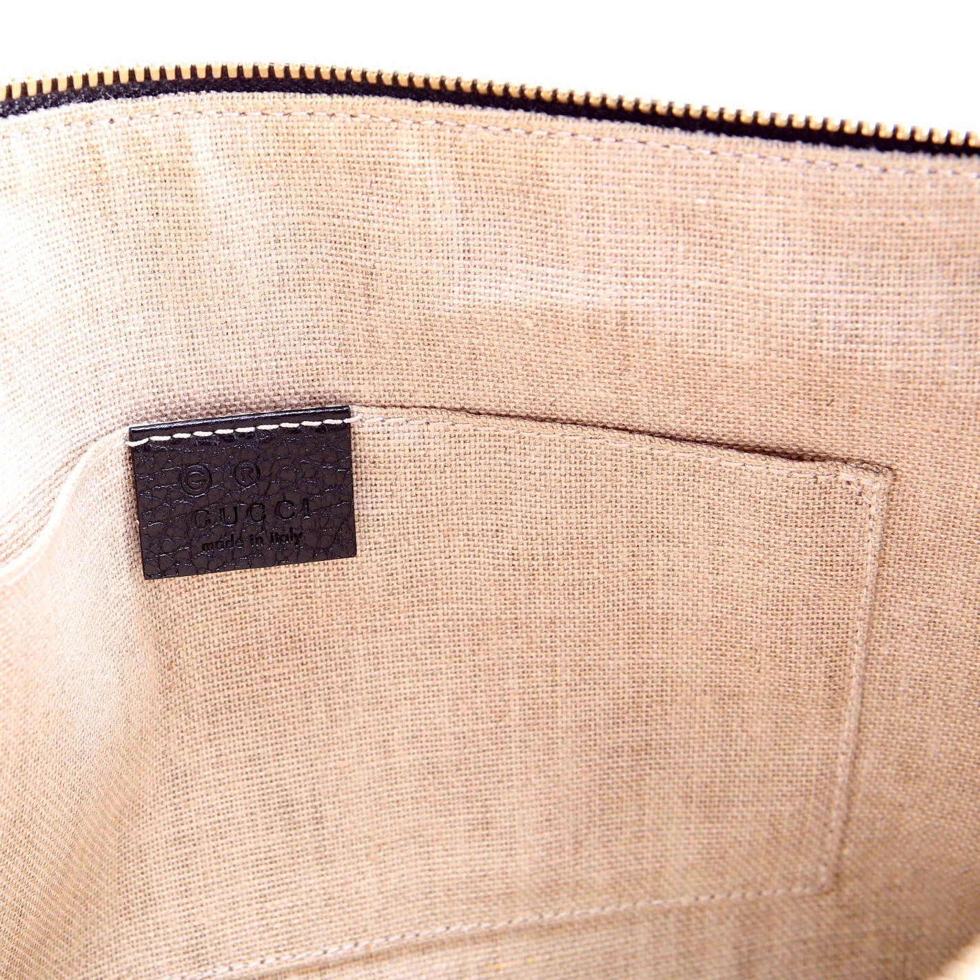 Gucci 449653 Bamboo Leather Clutch Black