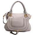 Marcie Satchel Medium Gray/Gold